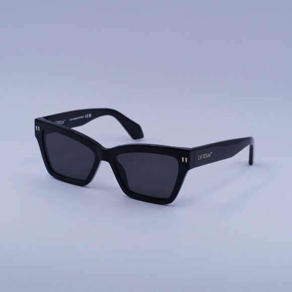 Off-White OERI110 CINCINNATI 1307 Sunglasses Black Cat Eye Frame, Grey Lenses main image 9